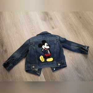 GAP Kids Blue Denim Jacket with Mickey Patch
